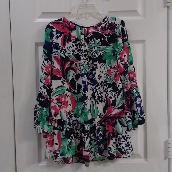 Cappagallo Floral Fairycore Tunic Boho Blouse Shirt NWT Size S - Picture 2 of 5